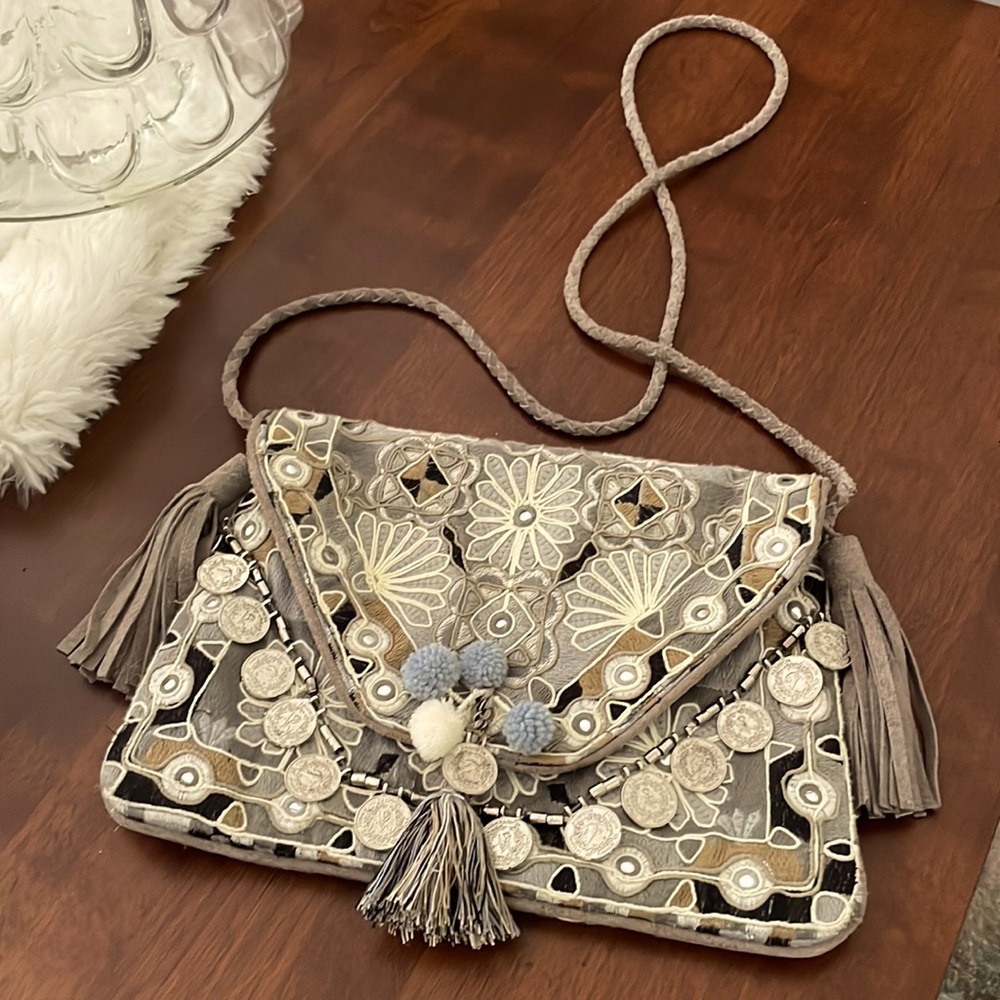 Embroidered handbag from Anthropologie
